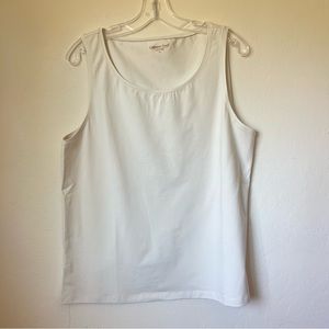 Coldwater Creek Cotton Ivory Tank Top LP